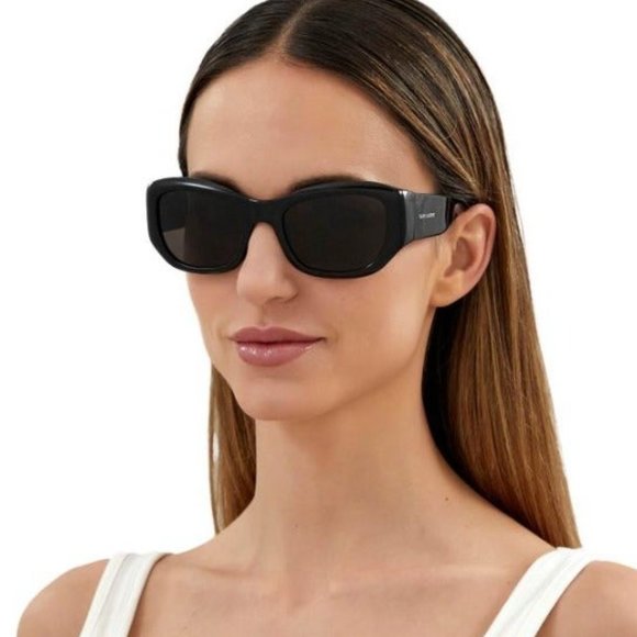 FINAL PRICE NEWEST SAINT LAURENT SL498 001 BLACK SUNGLASSES - Picture 1 of 12
